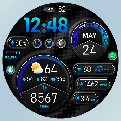 PER15 Sport Digital Watch Face